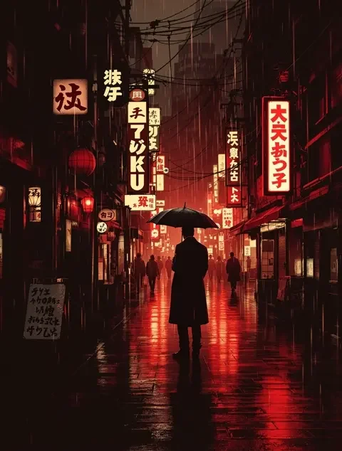 东京夜雨电视剧高清封面海报